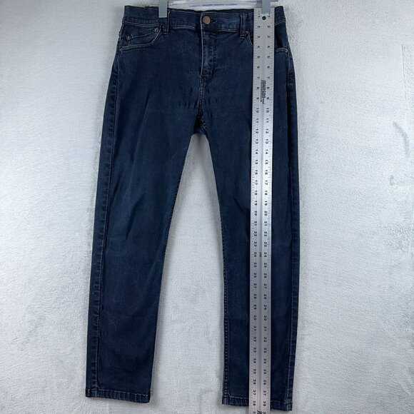Mugsy Straight Leg Jeans Dark Wash Denim Stretch Mid Rise Men's Blue Size W31 - Picture 8 of 13